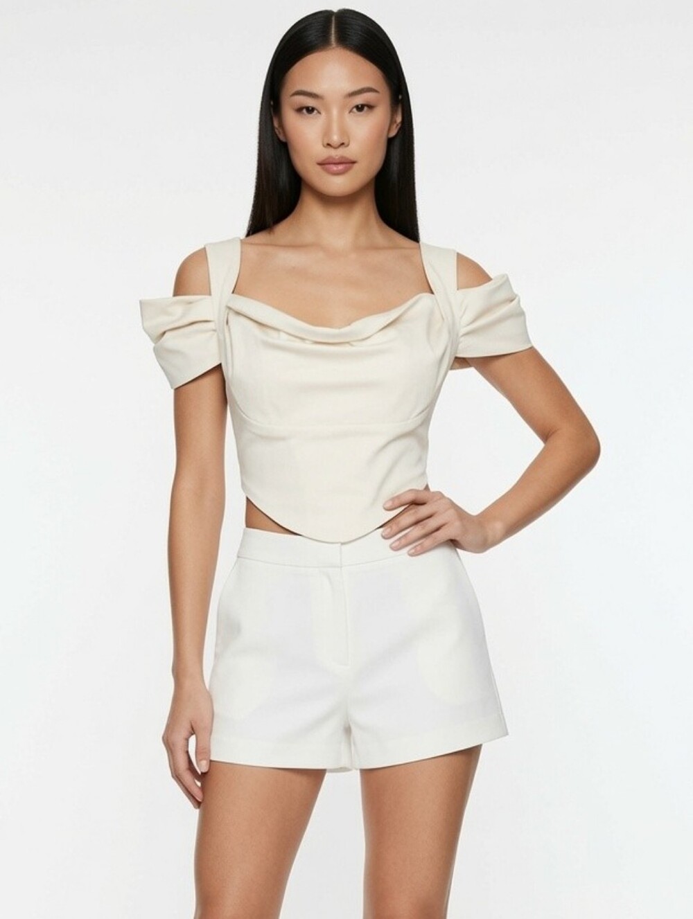 Amira Corset Top in Beige